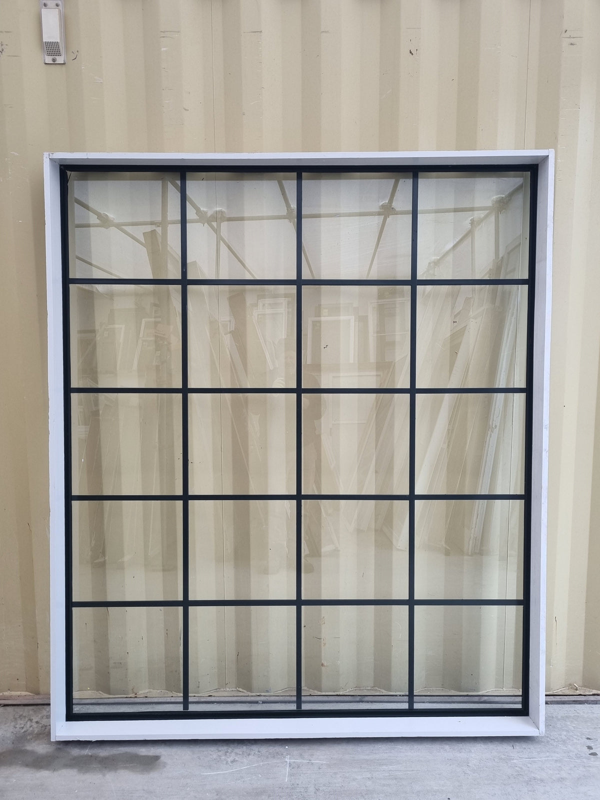 COLONIAL Aluminium Window Green 1700 W  x 2000 H (2000 W x 1700 H) [#5214 SF] interior view - Joinery Recycle
