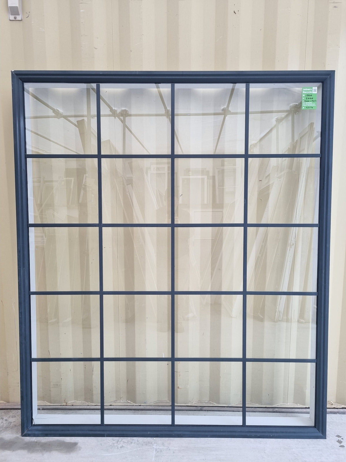 COLONIAL Aluminium Window Green 1700 W  x 2000 H (2000 W x 1700 H) [#5214 SF] Exterior view - Joinery Recycle