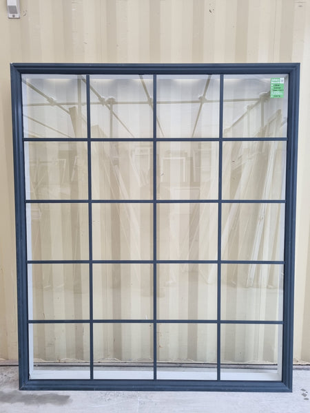 COLONIAL Aluminium Window Green 1700 W  x 2000 H (2000 W x 1700 H) [#5214 SF] Exterior view - Joinery Recycle