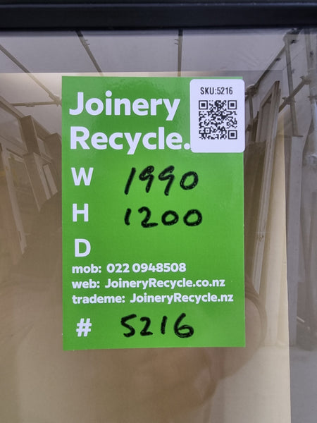 Aluminium Window Green 1990 W  x 1200 H [#5216  SF] Joinery Recycle