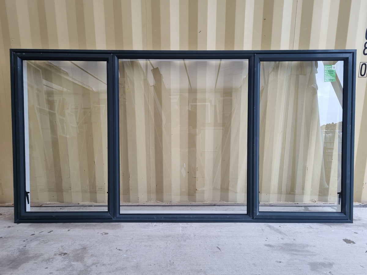 Aluminium Window Green 2400 W  x 1200 H [#5217 SF] Exterior side - Joinery Recycle