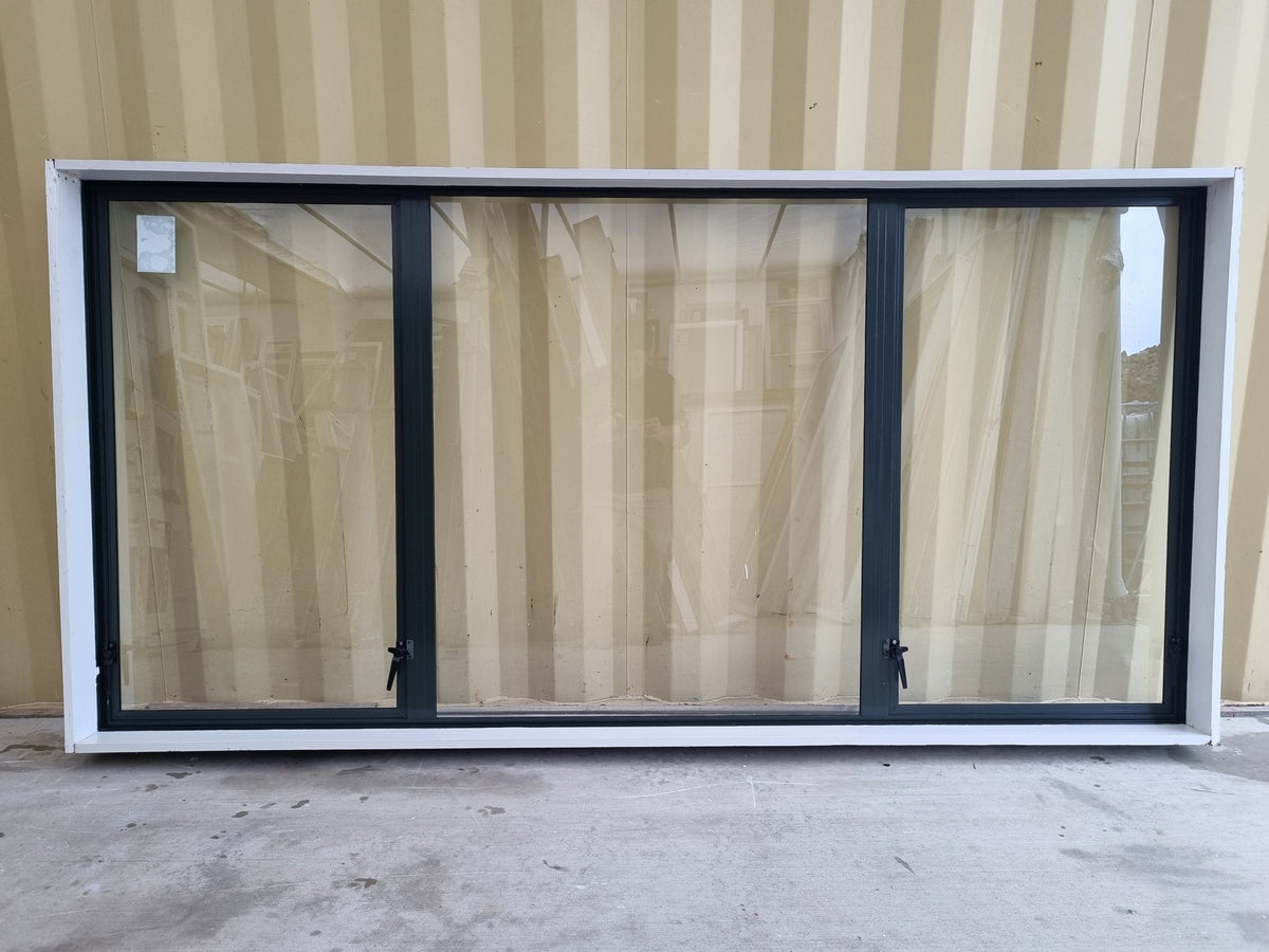 Aluminium Window Green 2400 W  x 1200 H [#5217 SF] inerior side - Joinery Recycle