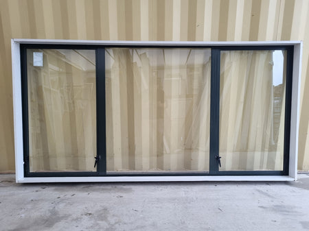 Aluminium Window Green 2400 W  x 1200 H [#5217 SF] inerior side - Joinery Recycle