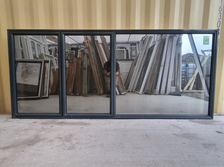 PRIVACY GLASS Aluminium Window Green 2800 W  x 1200 H [#5218  SF] Joinery Recycle