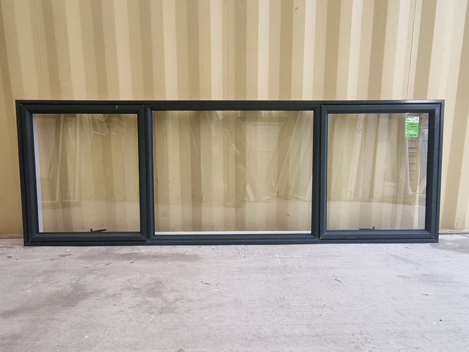 Aluminium Window Green 2400 W  x 800 H [#5219 SF] exterior side - Joinery Recycle