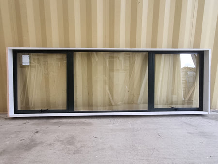 Aluminium Window Green 2400 W  x 800 H [#5219 SF] inerior side - Joinery Recycle