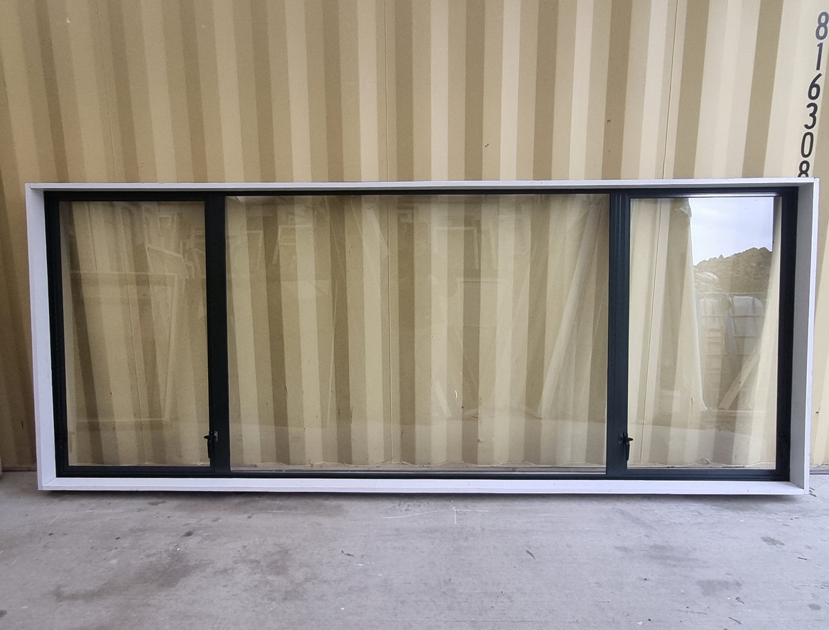 Aluminium Window Green 3000 W  x 1200 H [#5221 SF] interior side - Joinery Recycle