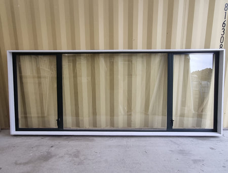 Aluminium Window Green 3000 W  x 1200 H [#5221 SF] interior side - Joinery Recycle