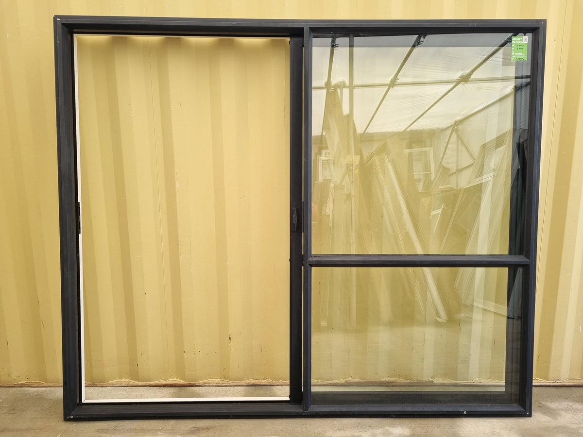 RANCH SLIDER Black 2400 W x 2000 H [#5225 SF] sliding door - Joinery Recycle