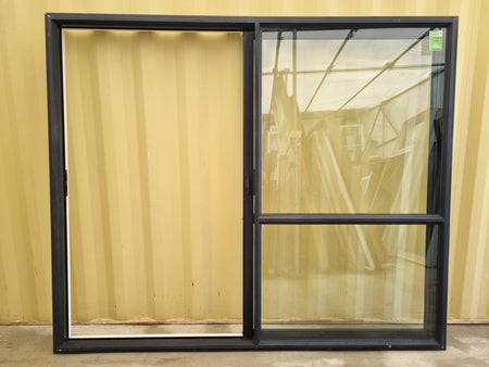 RANCH SLIDER Black 2400 W x 2000 H [#5225 SF] sliding door - Joinery Recycle