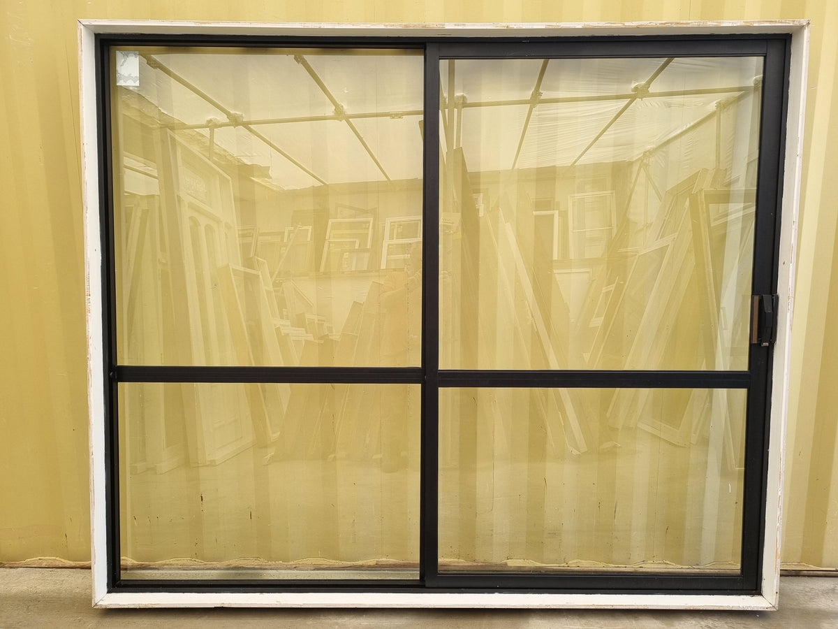 RANCH SLIDER Black 2400 W x 2000 H [#5225 SF] interior side - Joinery Recycle