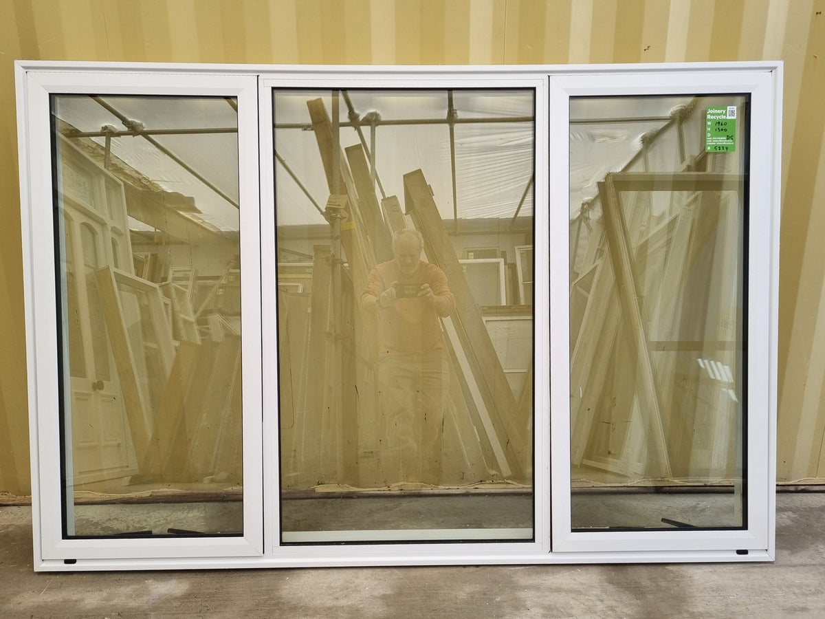 DOUBLE GLAZED Aluminium Window White  1960 W  x  1300 H  [#5224 SF] exterior side - Joinery Recycle