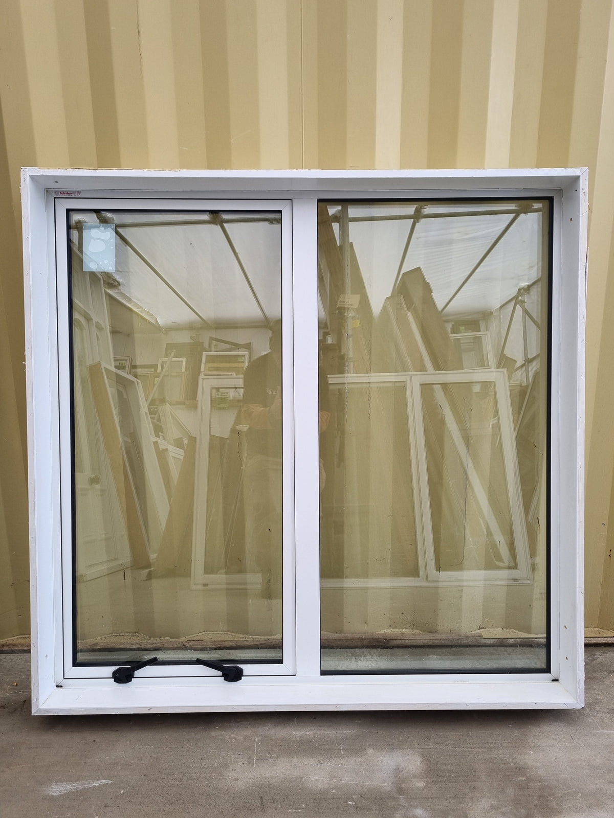 Aluminium Window White  1290 W  x  1260 H  [#5223 SF] interior side - Joinery Recycle