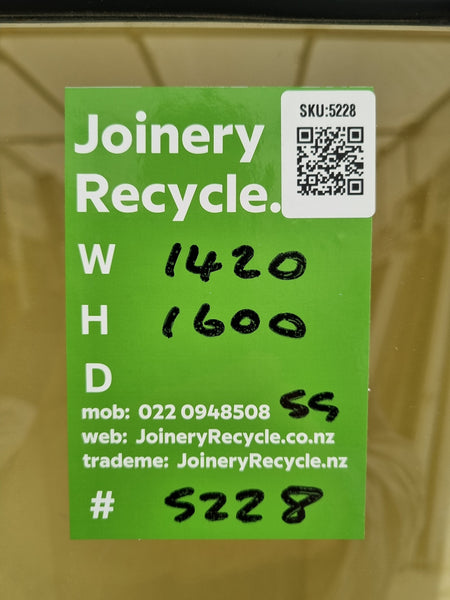 Aluminium Window White  1420 W  x 1600  H  [#5228 SF] Joinery Recycle