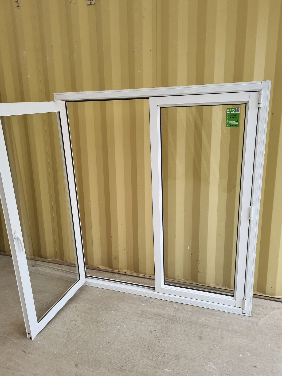French Aluminium Window White  1420 W  x 1600  H  [#5228 SF] Joinery Recycle