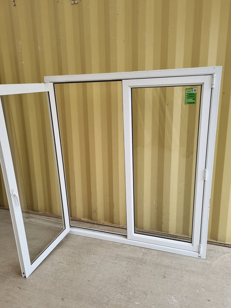 French Aluminium Window White  1420 W  x 1600  H  [#5228 SF] Joinery Recycle