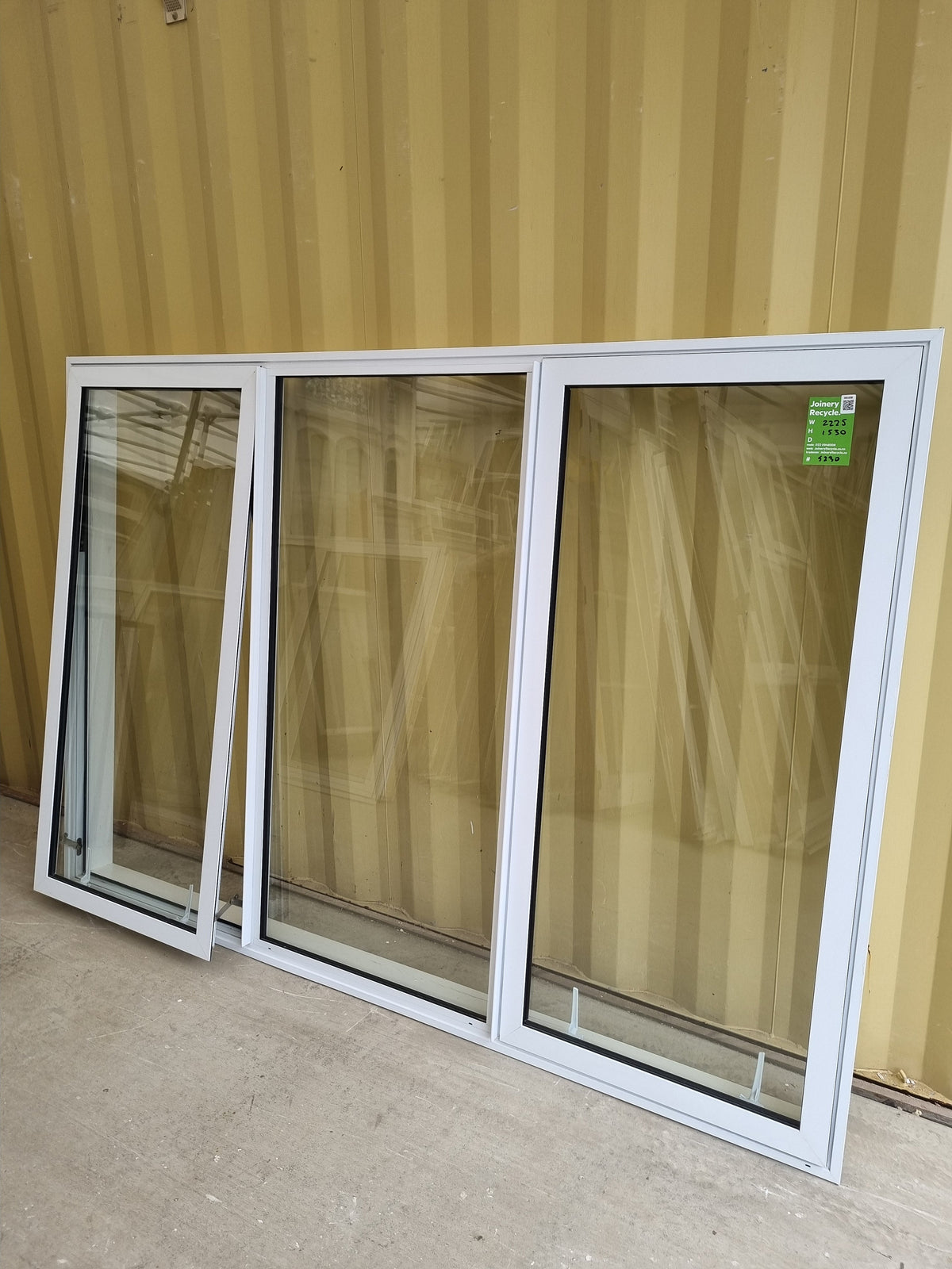 Aluminium Window White 2225 W  x  1530 H  [#5230 SF] Joinery Recycle