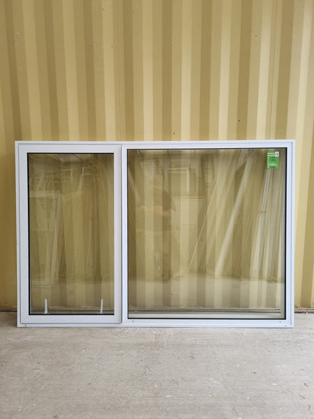 DOUBLE GLAZED Aluminium Window White  1910 W  x  1280 H  [#5231 SF] exterior side - Joinery Recycle