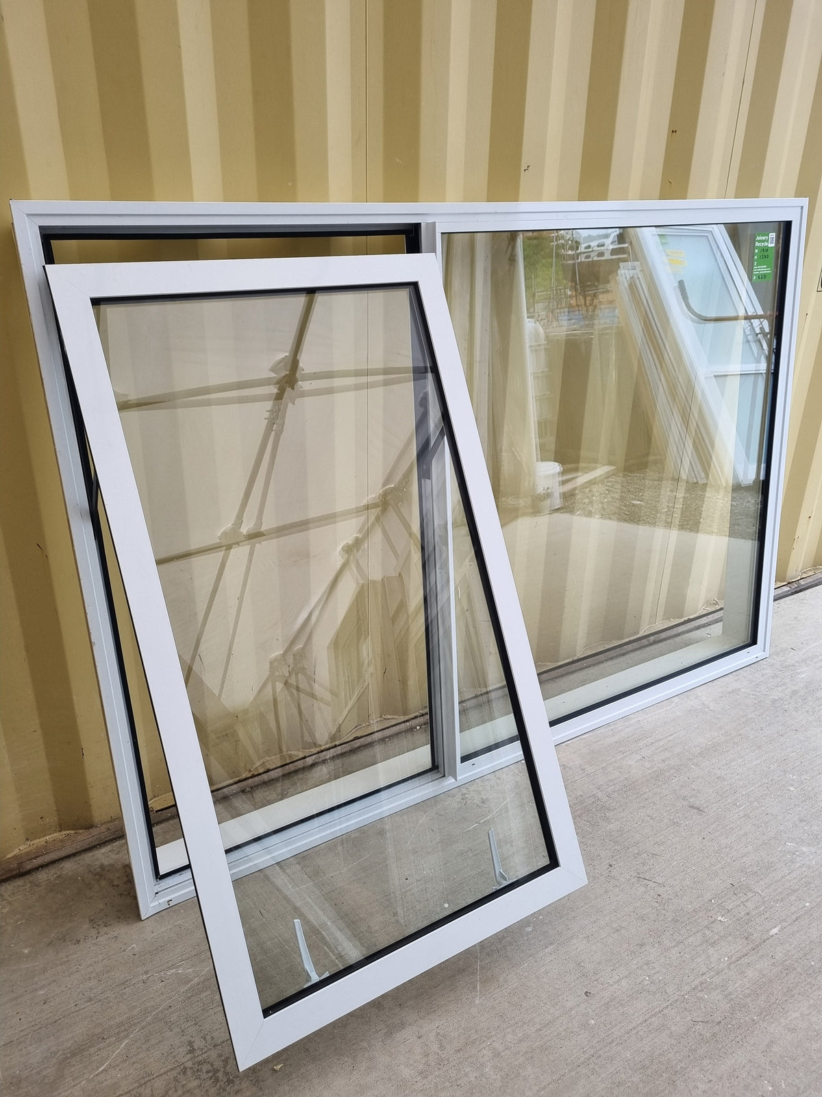 DOUBLE GLAZED Aluminium Window White  1910 W  x  1280 H  [#5231 SF] with opening sash - Joinery Recycle 