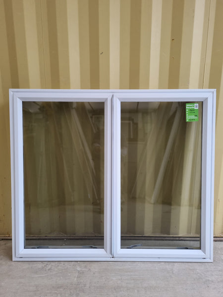 Aluminium Window White 1300  W  x  1110 H  [#5232 SF] exterior side - Joinery Recycle