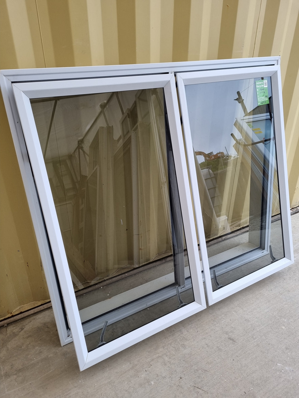Aluminium Window White 1300  W  x  1110 H  [#5232 SF] with opening sash - Joinery Recycle