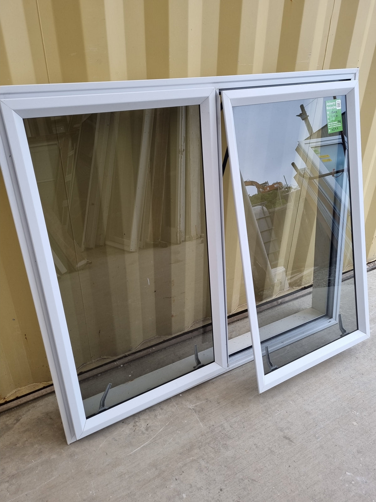 Aluminium Window White 1300  W  x  1110 H  [#5232 SF] Joinery Recycle