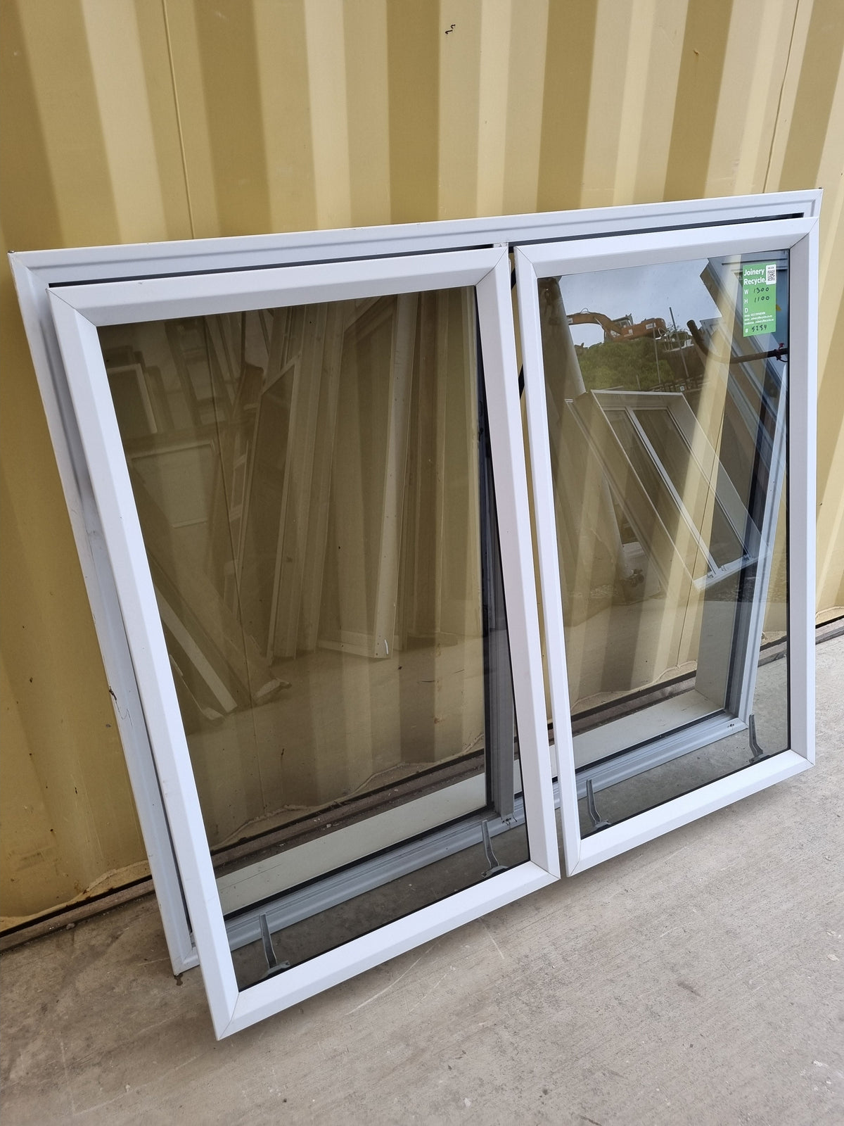 Opening Window - Aluminium Window White  1300 W  x  1100 H  [#5234 SF] Joinery Recycle