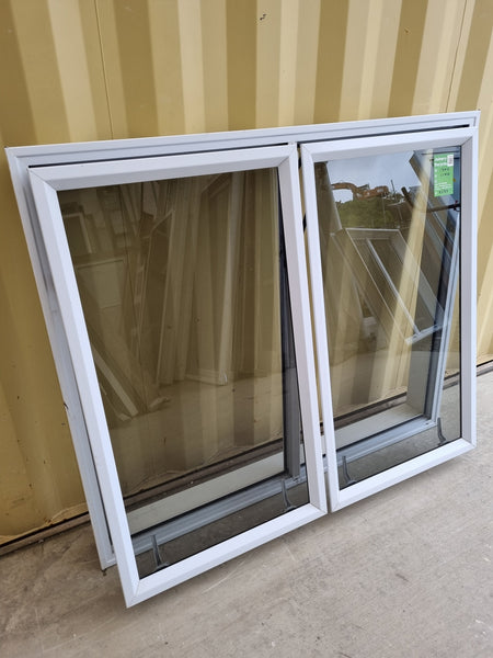 Opening Window - Aluminium Window White  1300 W  x  1100 H  [#5234 SF] Joinery Recycle