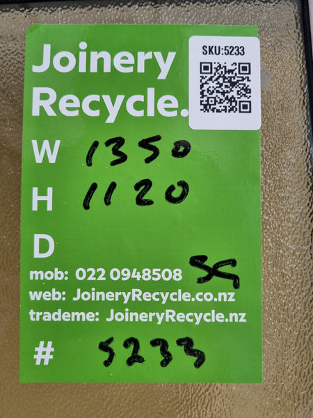 Aluminium Window White  1350 W  x  1120 H  [#5233 SF] Joinery Recycle