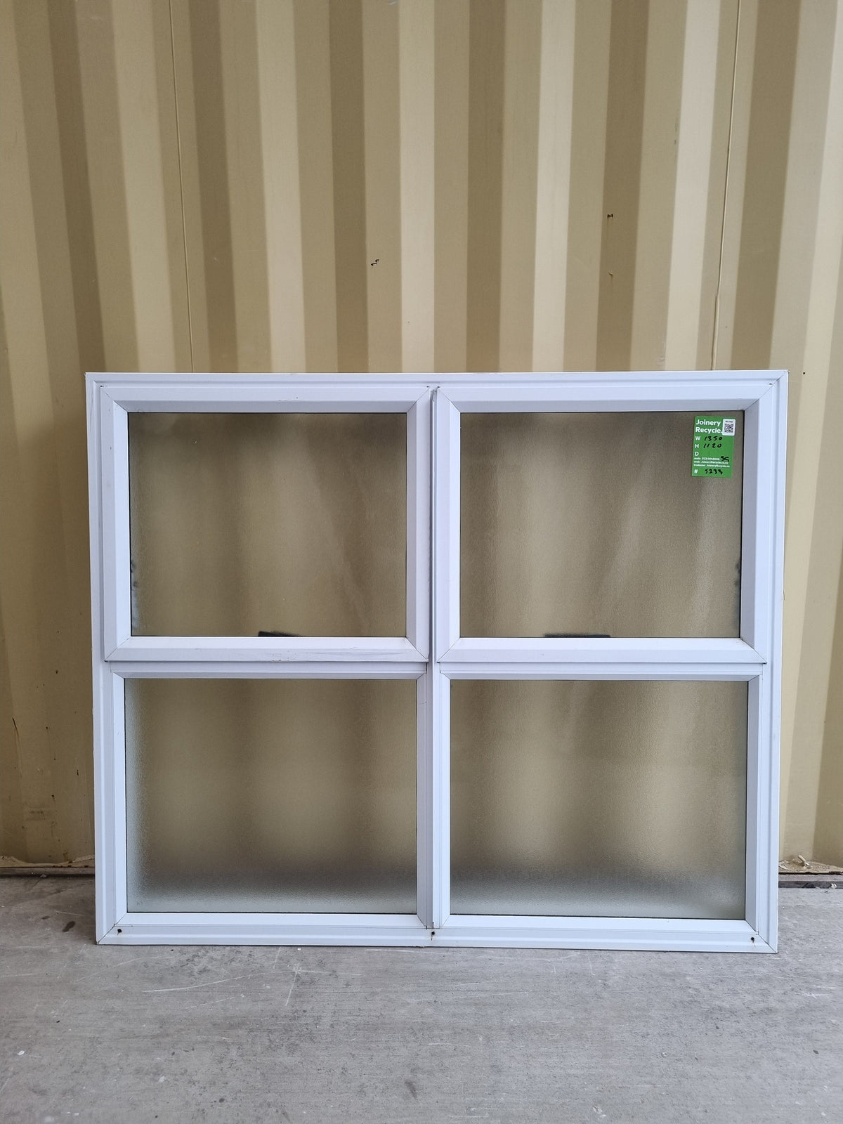 Aluminium Window White  1350 W  x  1120 H  [#5233 SF] Joinery Recycle