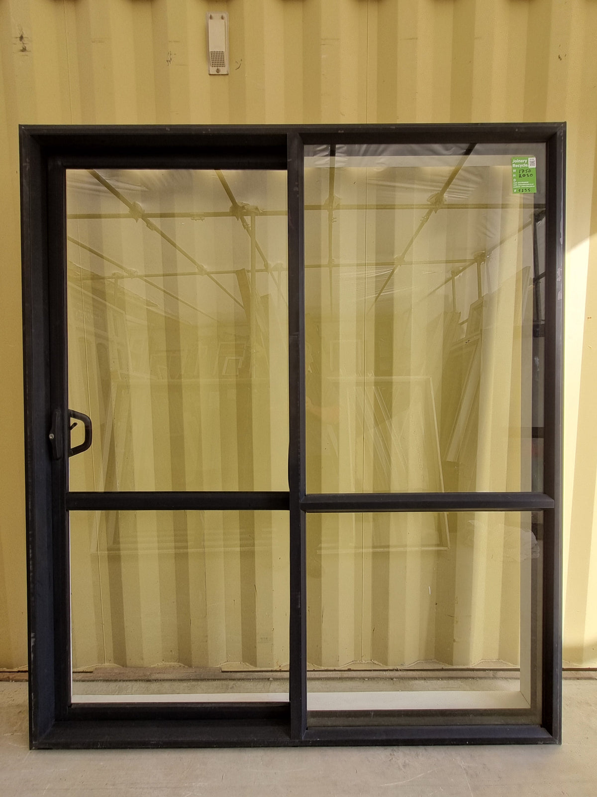 RANCH SLIDER Black  1750 W x 2030 H [#5235 SF] Exterior side - Joinery Recycle