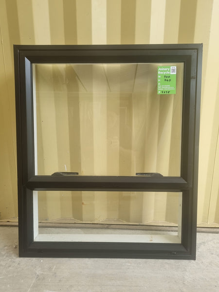 Aluminium Window Black 900 W  x 760 H [#5238 SF] Joinery Recycle