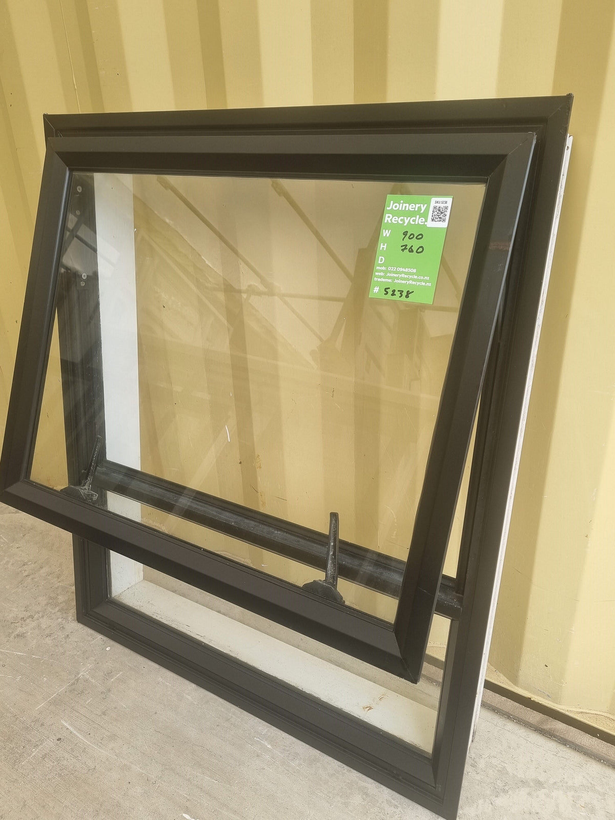 Aluminium Window Black 900 W  x 760 H [#5238 SF] Joinery Recycle