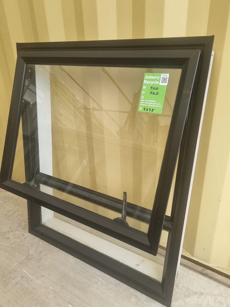 Aluminium Window Black 900 W  x 760 H [#5238 SF] Joinery Recycle