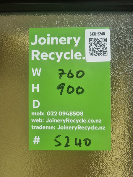 Aluminium Window Black 760 W  x 900 H [#5240 SF] Joinery Recycle