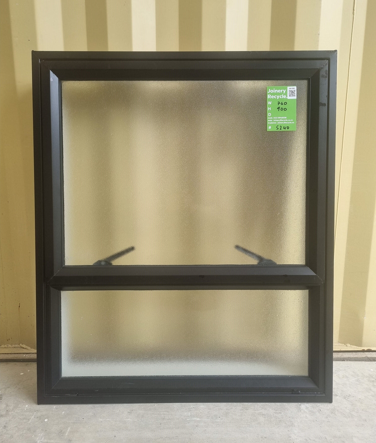 Aluminium Window Black 760 W  x 900 H [#5240 SF]Exterior side -  Joinery Recycle