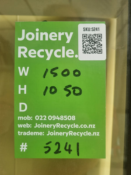 Aluminium Window Black 1500 W  x 1050 H [#5241 SF] Joinery Recycle