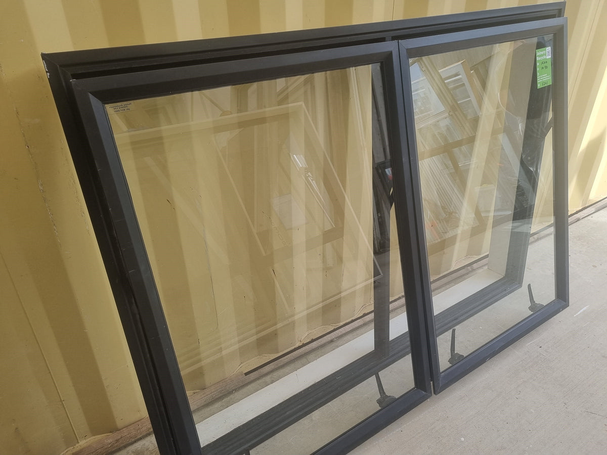 Aluminium Window Black 1500 W  x 1050 H [#5241 SF] Joinery Recycle