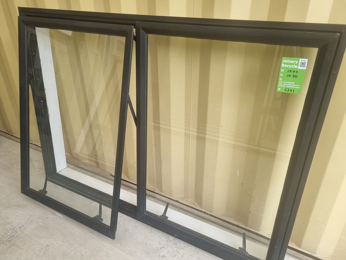 Aluminium Window Black 1500 W  x 1050 H [#5241 SF] Joinery Recycle