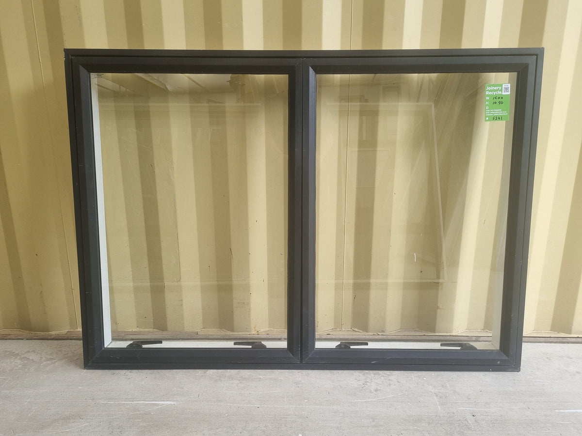Aluminium Window Black 1500 W  x 1050 H [#5241 SF] Joinery Recycle