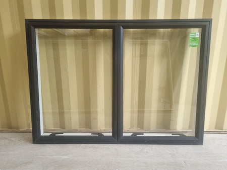 Aluminium Window Black 1500 W  x 1050 H [#5241 SF] Joinery Recycle