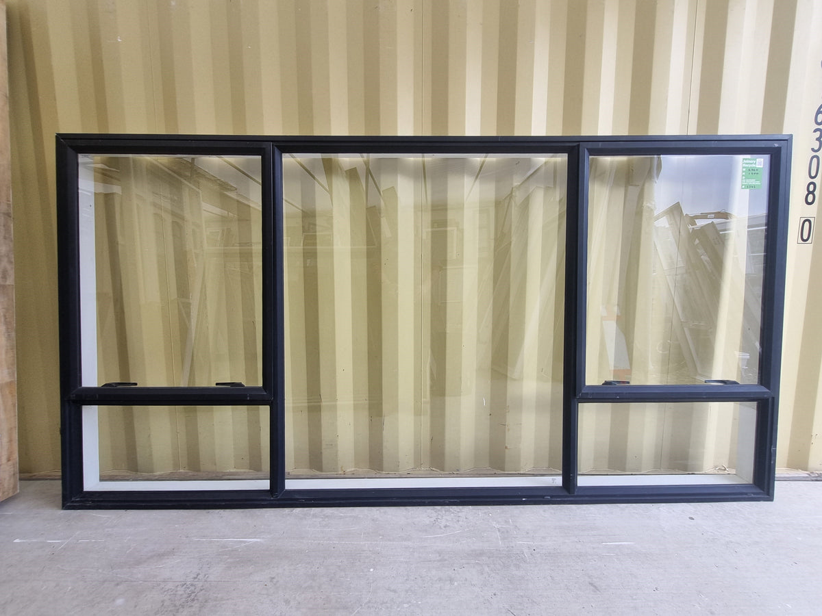 Aluminium Window Black  2760 W  x 1400 H [#5242 SF] Joinery Recycle