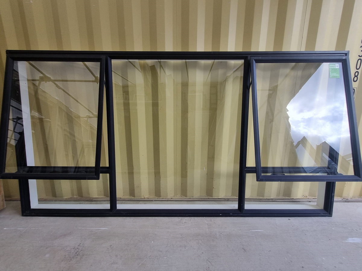 Aluminium Window Black  2760 W  x 1400 H [#5242 SF] Joinery Recycle