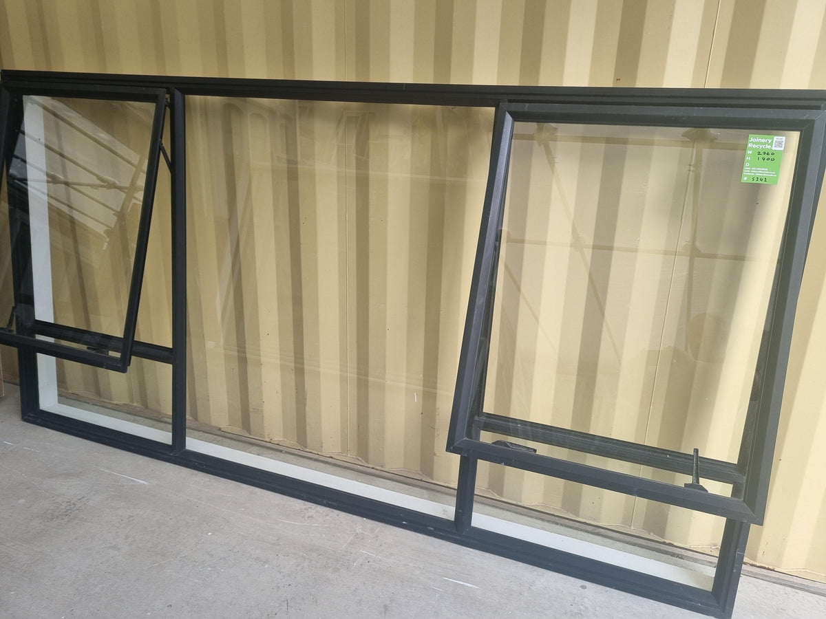 Aluminium Window Black  2760 W  x 1400 H [#5242 SF] Joinery Recycle