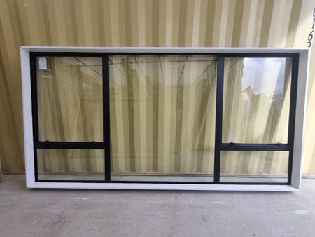 Aluminium Window Black  2760 W  x 1400 H [#5242 SF] Joinery Recycle