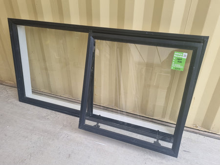 Aluminium Window Black 1600 W  x 800 H [#5243 SF] Joinery Recycle