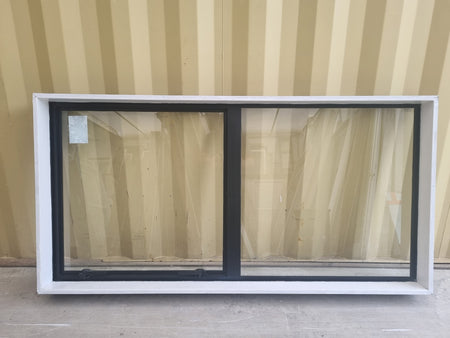 Aluminium Window Black 1600 W  x 800 H [#5243 SF] Joinery Recycle