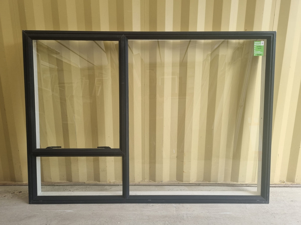 Aluminium Window Black  2000 W  x 1400 H [#5244 SF] Joinery Recycle