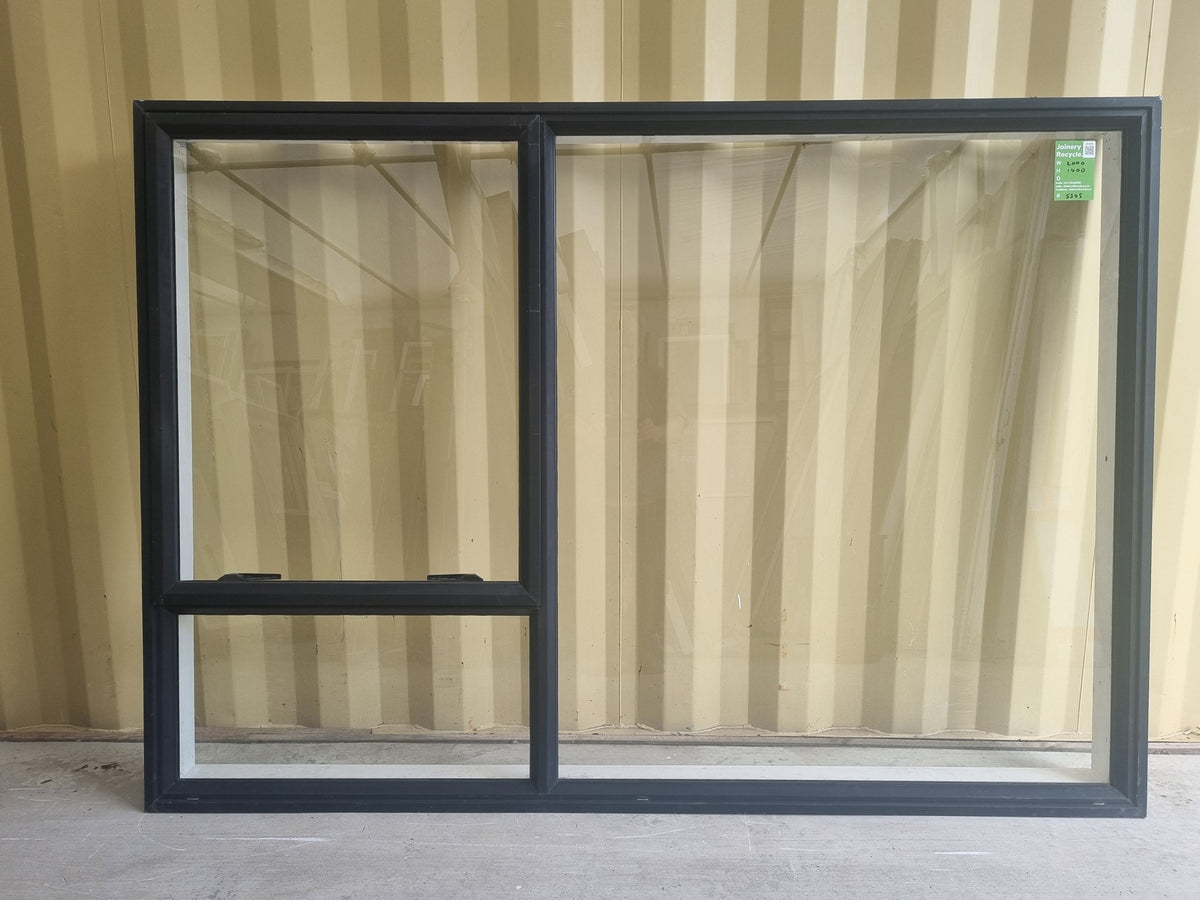 Aluminium Window Black  2000 W  x 1400 H [#5245 SF] Joinery Recycle