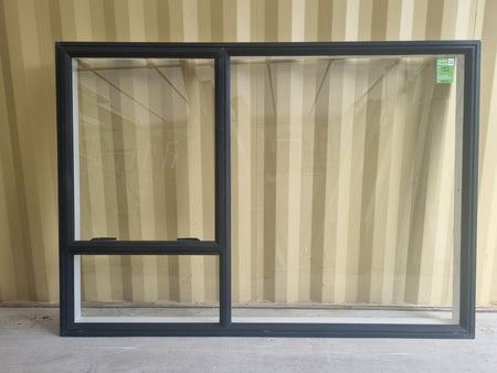 Aluminium Window Black  2000 W  x 1400 H [#5245 SF] Joinery Recycle